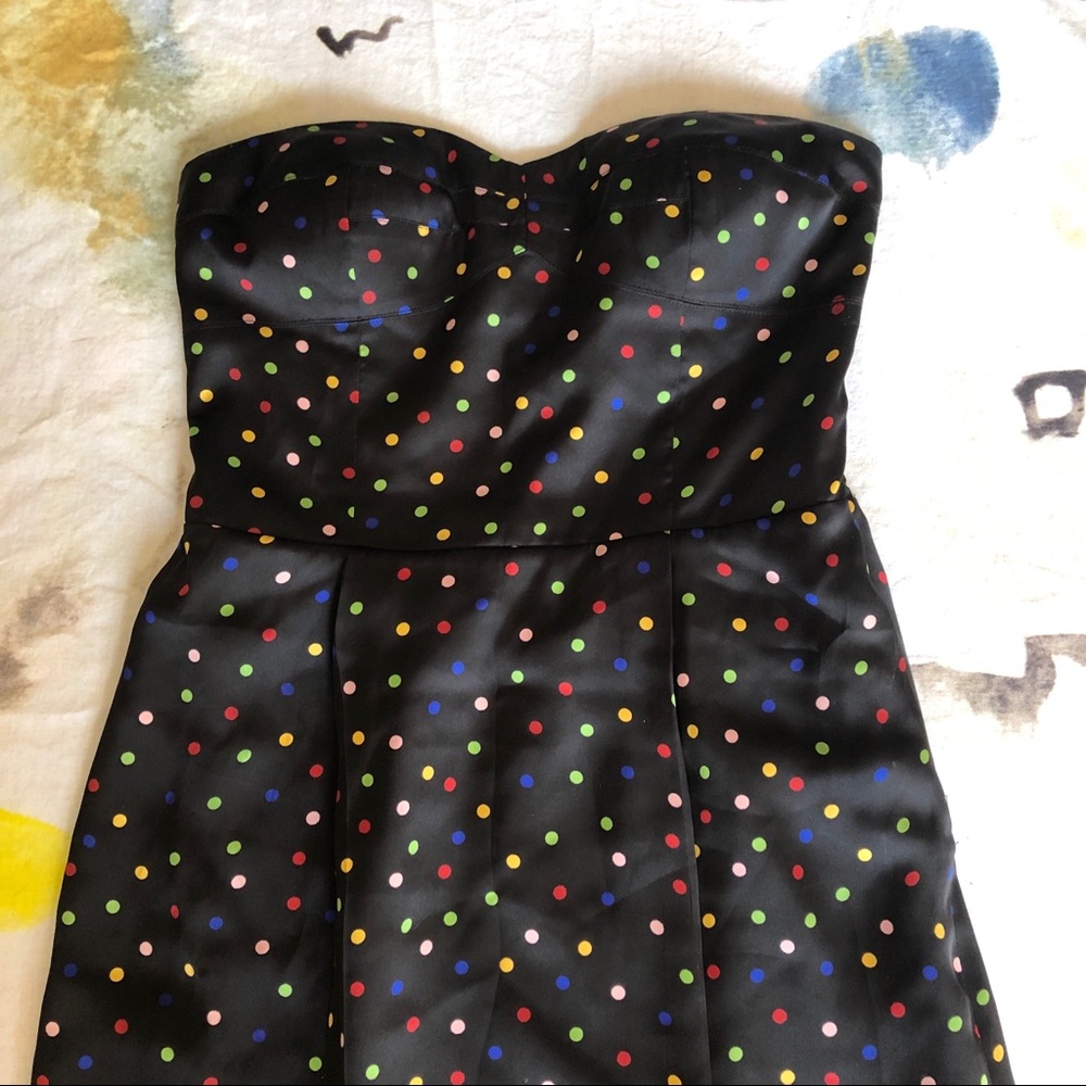 3/30! Bcbgeneration Polka Dot Strapless Dress - image 2